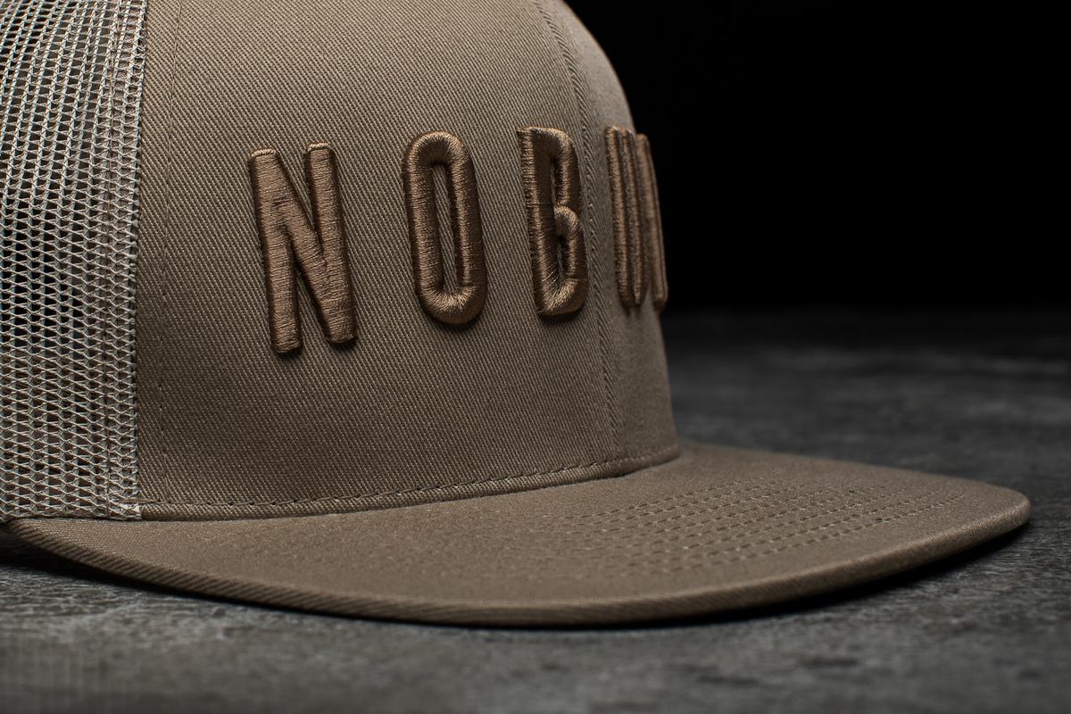 Nobull Flat-Brim Trucker Men's Hats Light Brown | Australia (PD0876)